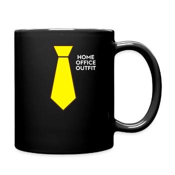 Drôle de Home Office Accessoires Cravate jaune - Mug uni - noir - Droite