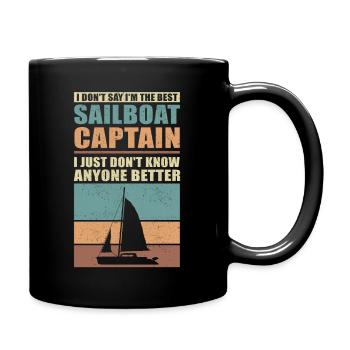 Sailing Sailboat Captain Skipper Sailor Gift - Full Colour Mug - black - Right