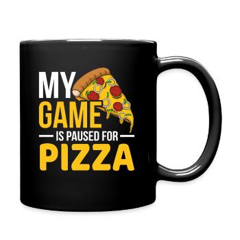 Pizza - Mug uni - noir - Droite