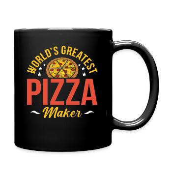 Pizza - Mug uni - noir - Droite