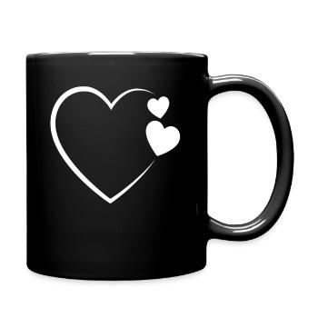 Coeur - Mug uni - noir - Droite