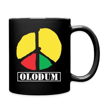 Olodum Peace Sign Brazilian Carnival - Full Colour Mug - black - Right