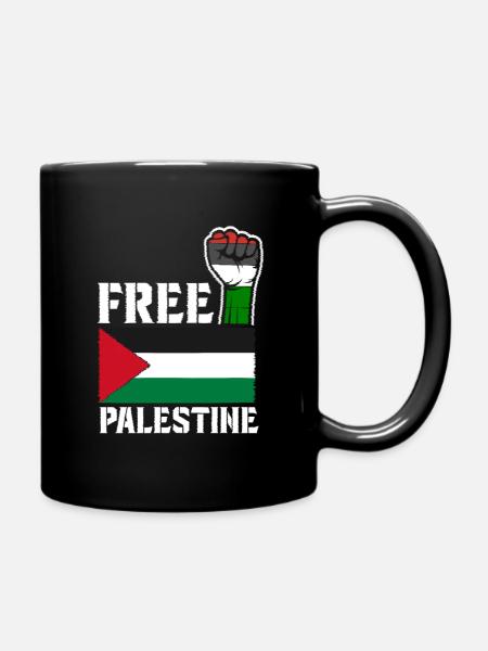 Free Palestine - Freedom for Palestine - Full Colour Mug - black