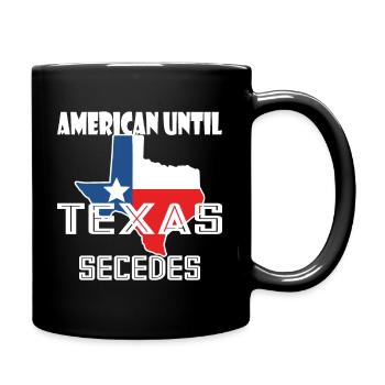 Texas Flag Usa Texas America - Full Colour Mug - black - Right