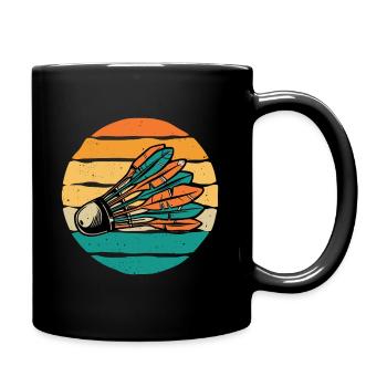 Badminton verein hobby freizeit - Tasse einfarbig - Schwarz - Rechts