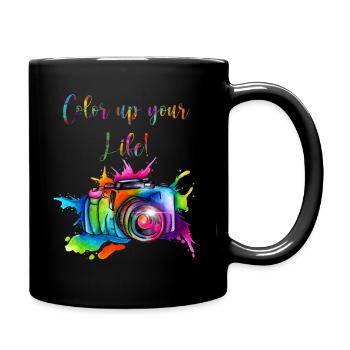 Color up your Life- Photographer, Gift - Full Colour Mug - black - Right