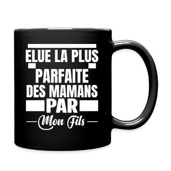 Mama perfekte Mutter Muttertag - Tasse einfarbig - Schwarz - Rechts