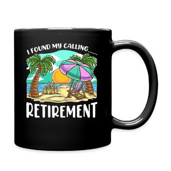 Pension plage vacances pension palmiers soleil mer - Mug uni - noir - Droite