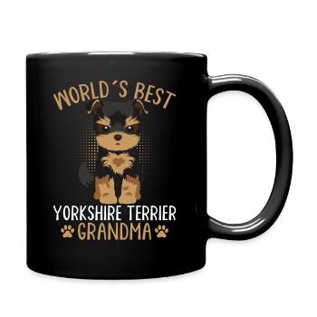 Yorkshire Terrier chiens cadeau de grand-mère - Mug uni - noir - Droite