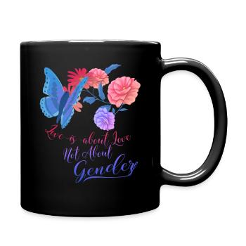 Bi-Pride-Butterfly Love Is About Love Not Geschl - Full Colour Mug - black - Right