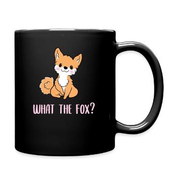 What the fox - Tasse einfarbig - Schwarz - Rechts