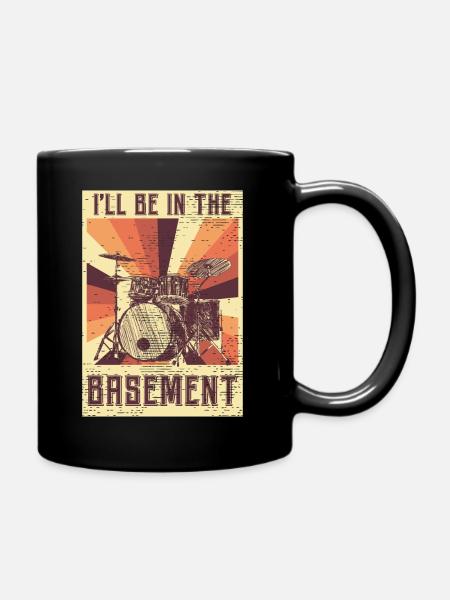 batterie baguettes batteurs batteur - Mug uni - noir