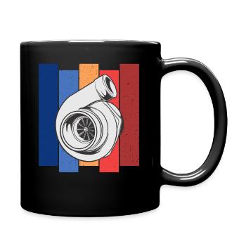 Turbo Auto Boost Schnelle Autos Liebhaber Tuning - Tasse einfarbig - Schwarz - Rechts