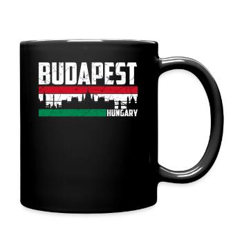 Budapest skyline Hungary hometown - Full Colour Mug - black - Right