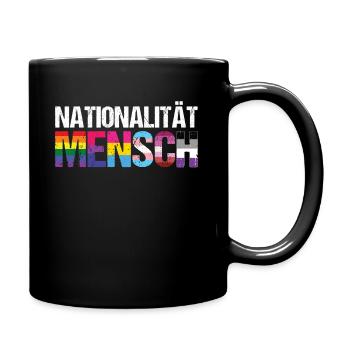 Nationalität Mensch LGBTQ Pride - Tasse einfarbig - Schwarz - Rechts