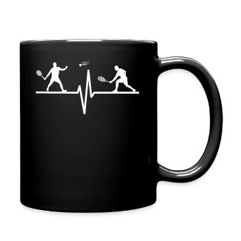 Tennis design with saying as a gift - Full Colour Mug - black - Right