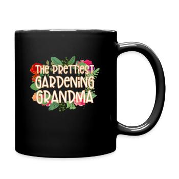 The most beautiful gardening grandma - Full Colour Mug - black - Right