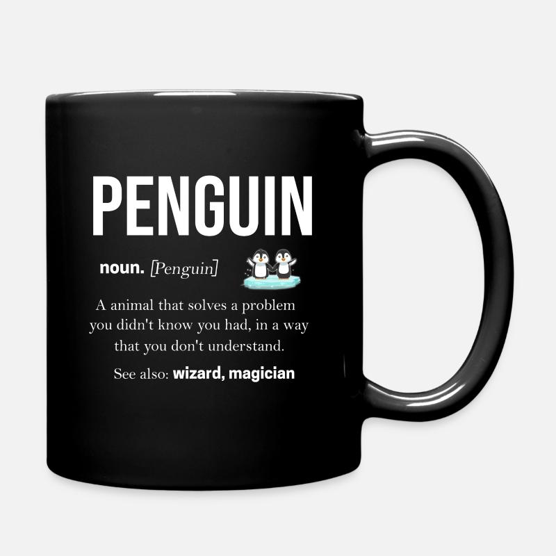 Pinguin - Tasse einfarbig - Schwarz
