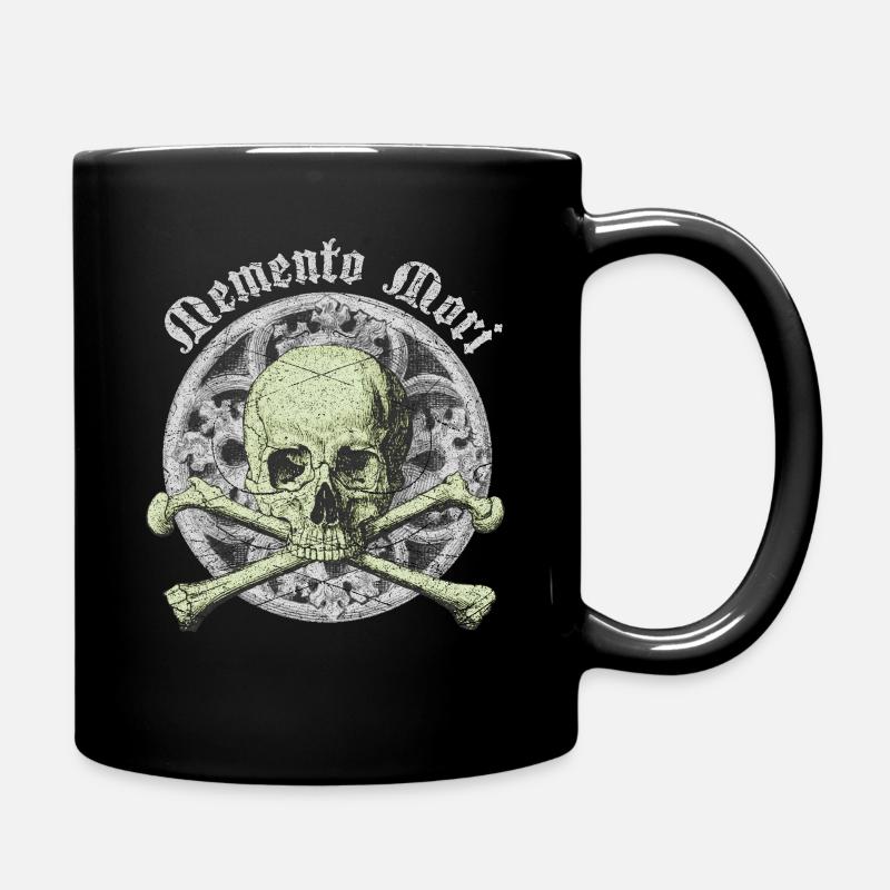 Skull Totenkopf gothic Memento-Mori Schädel - Tasse einfarbig - Schwarz