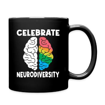 Neurodiversity Neurodiversity Autistic Autism - Full Colour Mug - black - Right