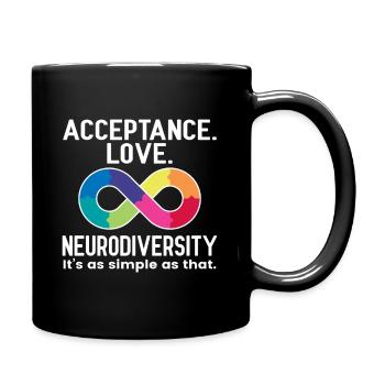 Neurodiversity Neurodiversity Autistic Autism - Full Colour Mug - black - Right