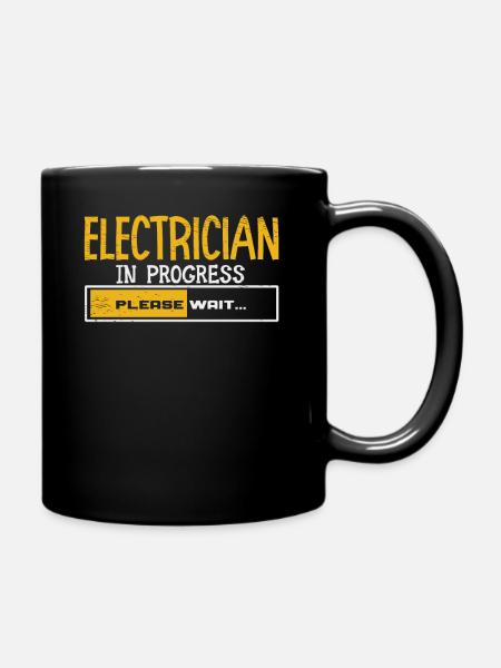 Elektriker Lehrling Geselle Elektroinstallateur - Tasse einfarbig - Schwarz