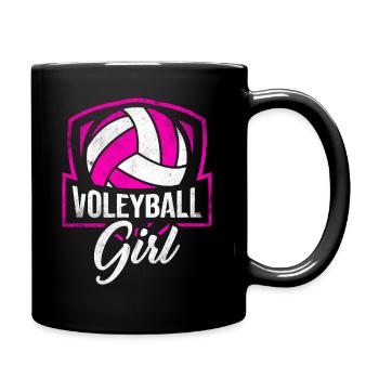 Fille de volley-ball joueur de volley-ball - Mug uni - noir - Droite
