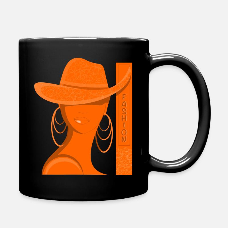 mode orange - Mug uni - noir