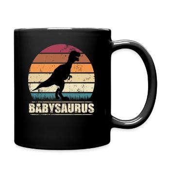 BabySaurus Dinosaurier T-Rex Baby Dino - Tasse einfarbig - Schwarz - Rechts