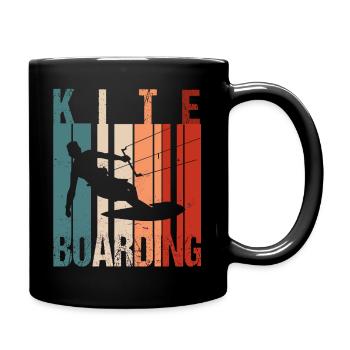 Kiteboarder Vintage Kitesurfing Kitesurfer - Tasse einfarbig - Schwarz - Rechts