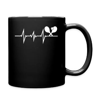 Tennis design with saying as a gift - Full Colour Mug - black - Right
