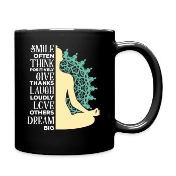 Yoga Buddhist Meditation Zen Buddhism - Full Colour Mug - black - Right