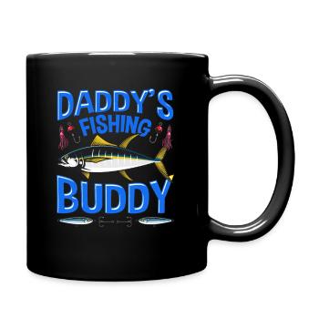 Father son angler fisherman fishing fan fish - Full Colour Mug - black - Right