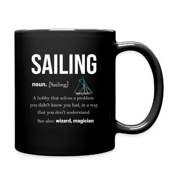 Voiles De La voile De la voile Catamaran Nautik Regatta - Mug uni - noir - Droite