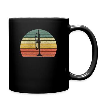 Trumpet Retro Trumpets Instrument Gift Colorful - Full Colour Mug - black - Right