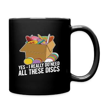 Discgolf saying for a disc golf player - Full Colour Mug - black - Right