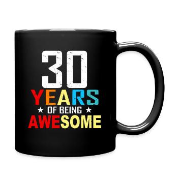 30 years birthday 30 birthday gift 30 years - Full Colour Mug - black - Right