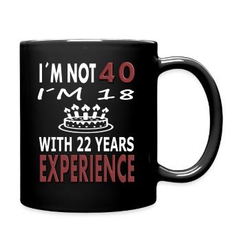 40 year old 40 year old 40th birthday gift - Full Colour Mug - black - Right