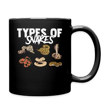 Schlangen - Tasse einfarbig - Schwarz - Rechts