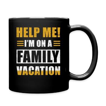 Family holiday saying funny - Full Colour Mug - black - Right