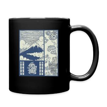 Ramen Nudelschale Kawaii Japan Style Lustig - Tasse einfarbig - Schwarz - Rechts