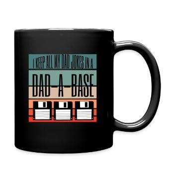 Ich halte alle meine Papa Witze in einem Vater eine Basis - Tasse einfarbig - Schwarz - Rechts