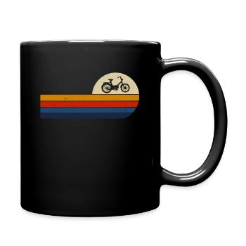 Mofafahrer Mofafahren Mofa Mofapower Retro - Tasse einfarbig - Schwarz - Rechts