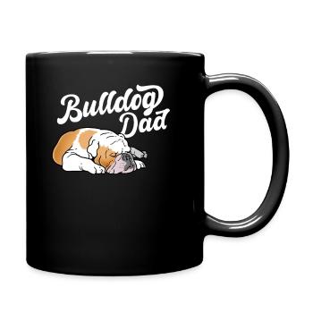 Bulldog Dad English Bulldog Dog - Full Colour Mug - black - Right