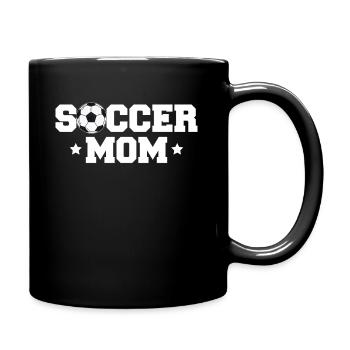 Soccer Mom Fußball Mutter Mama Shirt - Tasse einfarbig - Schwarz - Rechts