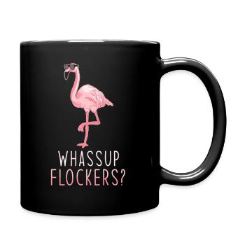 Flamingo - Mug uni - noir - Droite