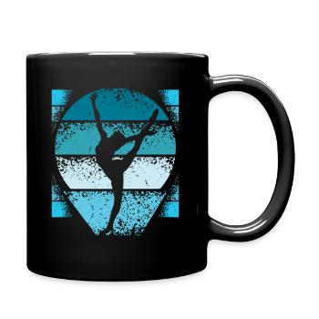 Gymnastik Retro - Tasse einfarbig - Schwarz - Rechts