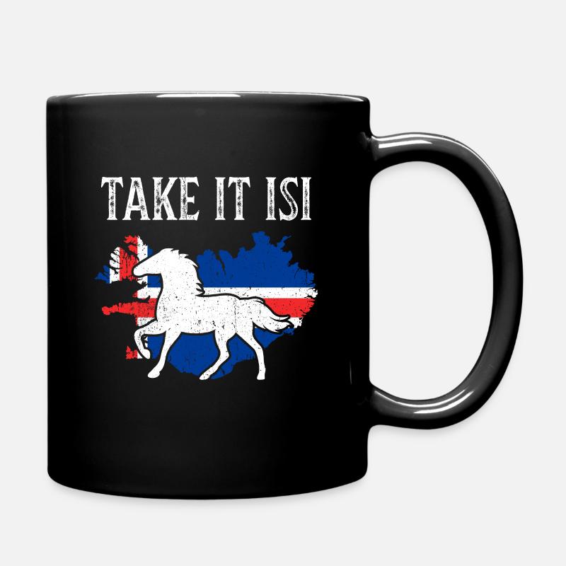 Islandpferd - Tasse einfarbig - Schwarz