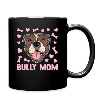 Cadeau de Bully américain propriétaire de chien Bully Mom - Mug uni - noir - Droite