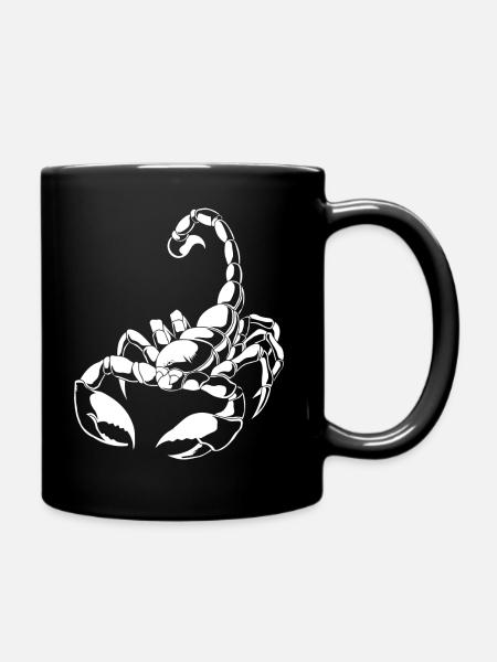 Sternzeichen Skorpion - Tasse einfarbig - Schwarz